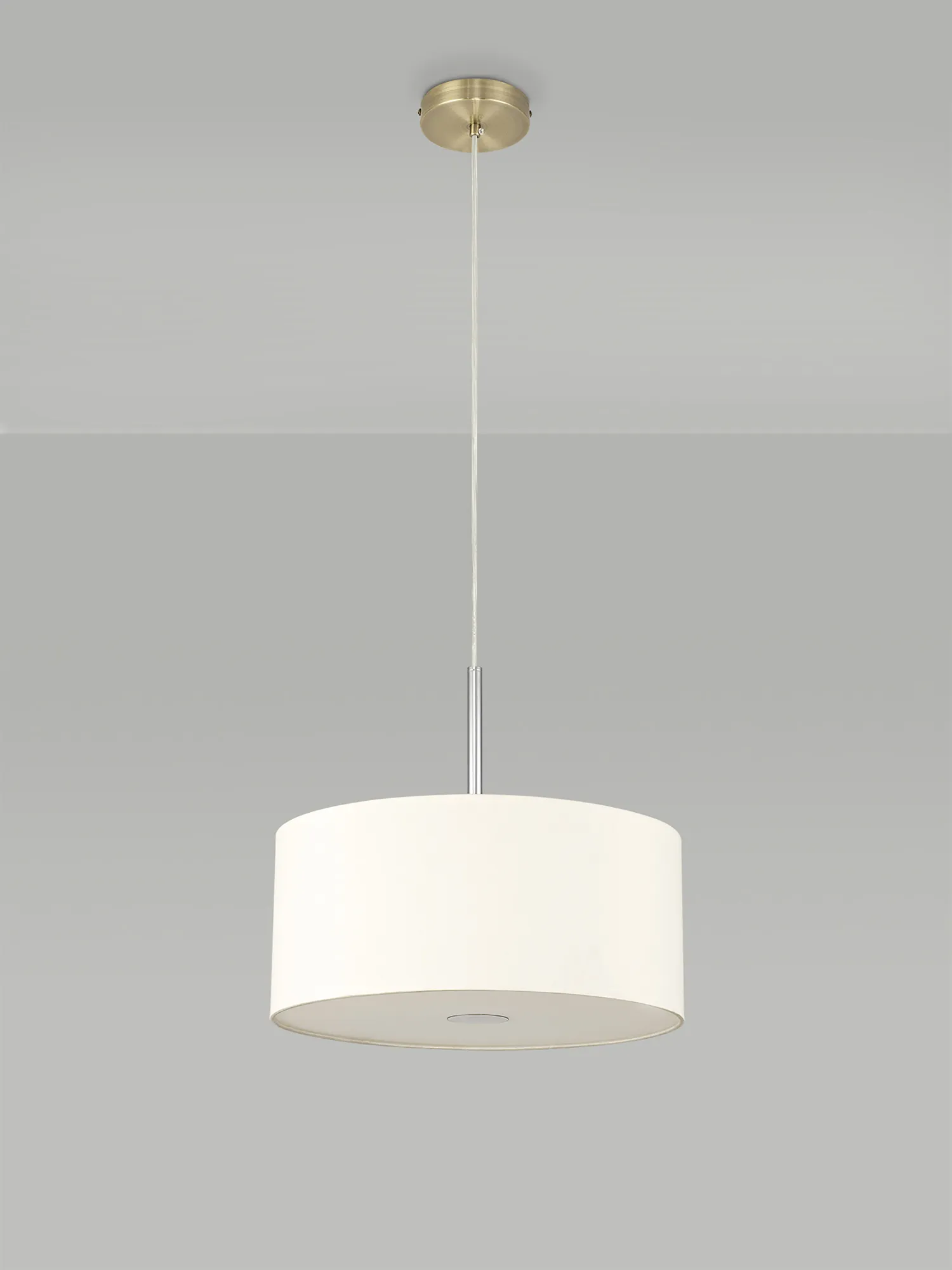 Universal 40cm Frosted Acrylic Diffuser Chrome Centre White D0319  Deco Universal